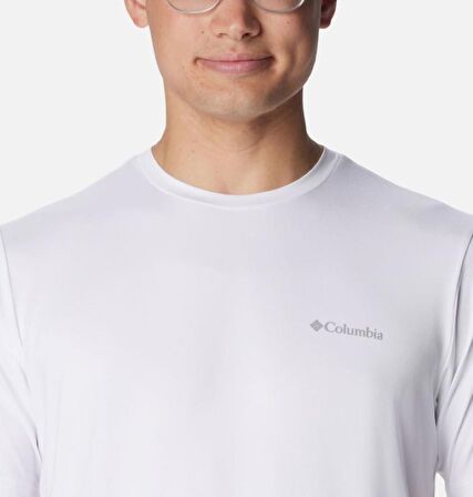 Columbia Men's Tech Trail™ Crew Neck Shirt II Erkek Tişört Beyaz AO5545-100