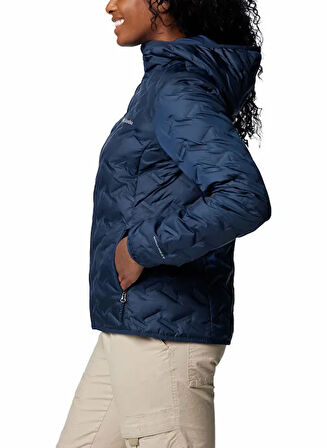 COLUMBİA Kadın Marka Logolu Full Fermuarlı Kışlık Kullanıma Uygun Lacivert Mont 2088251464 464