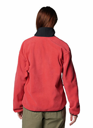 Columbia 2085311602_AL0684 Kırmızı Dik Yaka Normal Düz Kadın Polar Sweatshırt