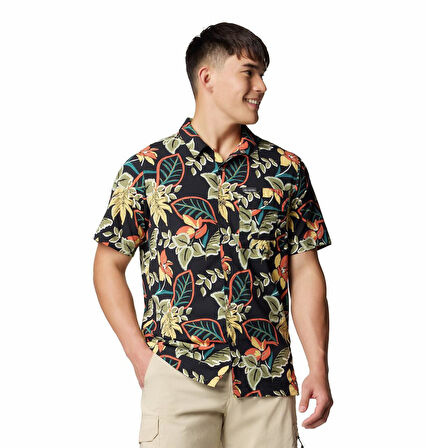 Tech Trail Utility Printed Woven Erkek Kısa Kollu Gömlek