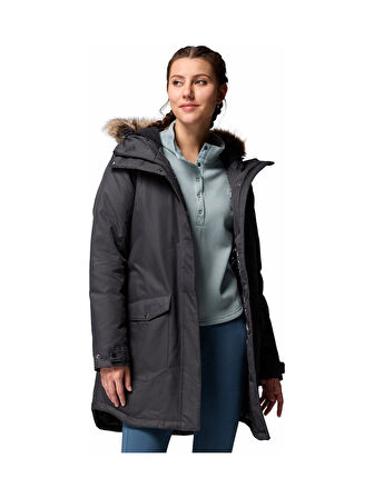 Columbia Suttle Mountain Long Insulated Kadın Mont Kadın Antrasit Melanj WL0885-012