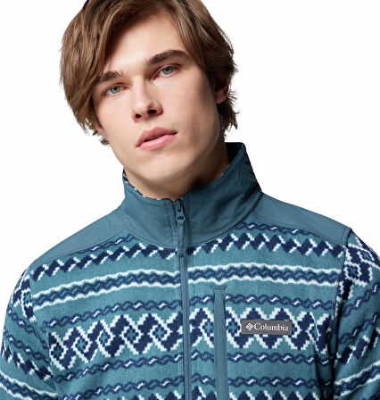 Sweater Weather Printed Yarım Fermuarlı II Erkek Polar Üst