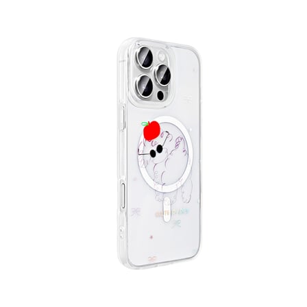 Gpack iPhone 16 Pro Max uyumlu Kılıf Folk M-Safe Şarj Özellikli Şeffaf Desenli