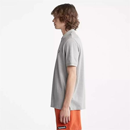 Timberland Pique Short Sleeve Polo Medıum Grey Heather Erkek T-Shirt