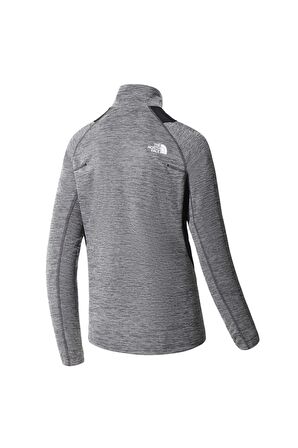 AO Midlayer Tam Fermuarlı Erkek Polar Gri/Siyah