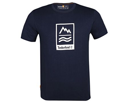Timberland Ss Front Grphic T Erkek Günlük Tişört TB0A2ND14331 Lacivert