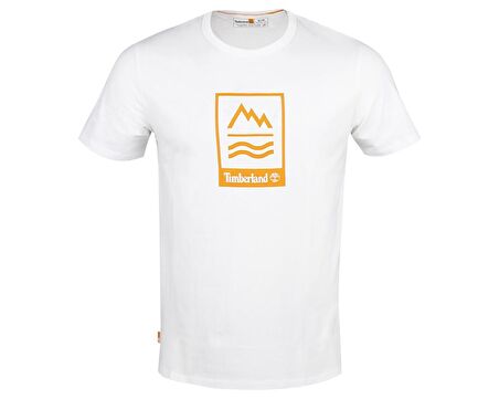 Timberland Ss Front Grphic T Erkek Günlük Tişört TB0A2ND11001 Beyaz