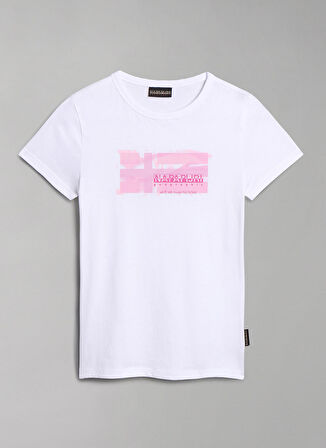 Napapijri Pembe Kız Çocuk Bisiklet Yaka Kısa Kollu T-Shirt NP0A4H32FJ31 K S-ZAMORA