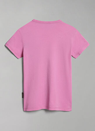 Napapijri Pembe Kız Çocuk Bisiklet Yaka Kısa Kollu T-Shirt NP0A4G4PP911 K S-BOX SS 1