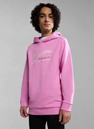 Napapijri Pembe Kız Çocuk Kapüşonlu Uzun Kollu Sweatshirt NP0A4GXFP911 K B-ZAMORA H