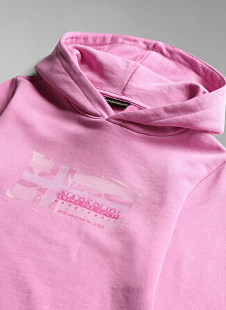 Napapijri Pembe Kız Çocuk Kapüşonlu Uzun Kollu Sweatshirt NP0A4GXFP911 K B-ZAMORA H