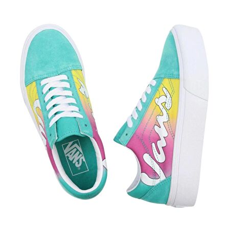 Vans Ua Old Skool Platform Spring Fade Turkuaz Sneaker