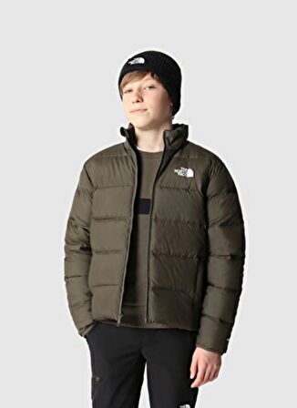 The North Face Yeşil Erkek Çocuk Fermuarlı Uzun Kollu Düz Mont NF0A7WOQ21L1 TEEN REVERSIBLE NORTH
