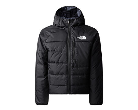 B Reversible Perrito Jacket Çocuk Outdoor Montu (Çift Taraflı) NF0A82DAJK31 Siyah