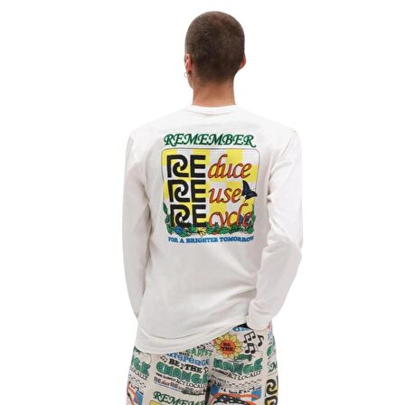 Vans Eco Positivity LS Krem T-Shirt