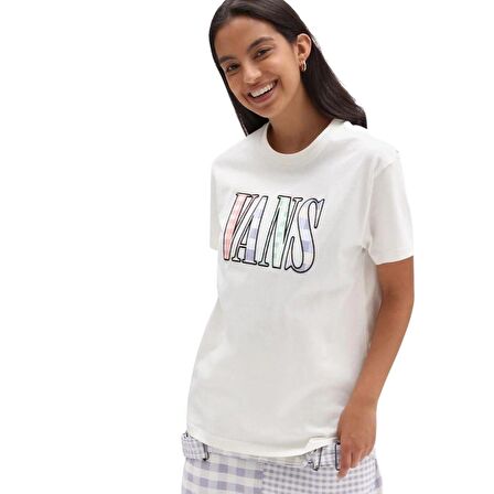 Vans Mixed Up Gingham Bff Tee Krem T-Shirt