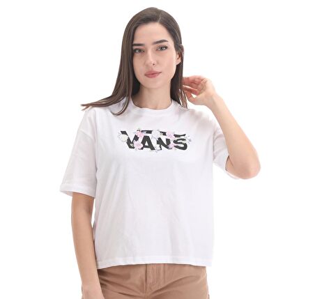 0A5LCNWHT1-R Vans Flow Rına Kadın T-Shirt Beyaz