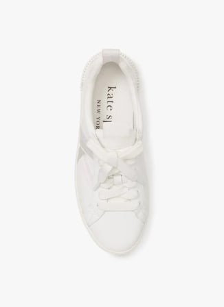 Beyaz Kadın Deri Sneaker KG693