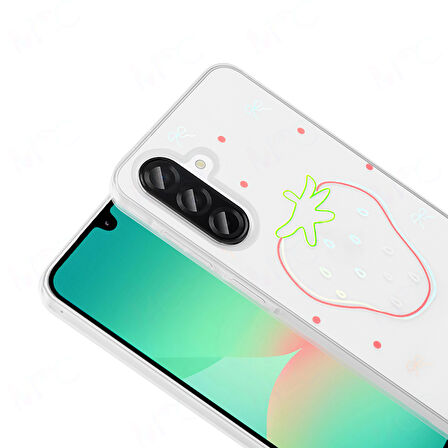 Gpack Samsung Galaxy A26 uyumlu Kılıf Şeffaf Folk Sert Kapak Figürlü