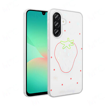 Gpack Samsung Galaxy A26 uyumlu Kılıf Şeffaf Folk Sert Kapak Figürlü