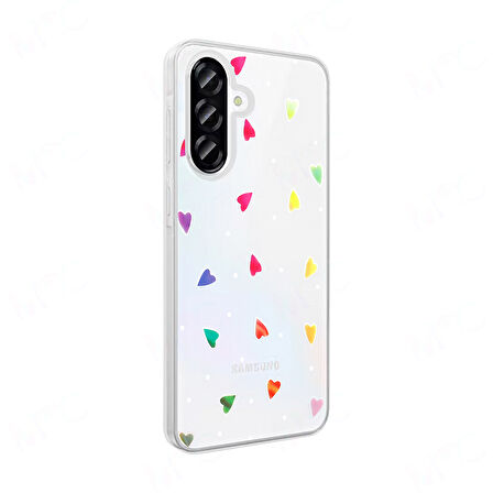 Gpack Samsung Galaxy A36 uyumlu Kılıf Şeffaf Folk Sert Kapak Figürlü