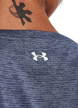 Under Armour Yuvarlak Yaka Düz Mor - Beyaz Kadın T-Shirt 1366129 UA Tech Vent SS