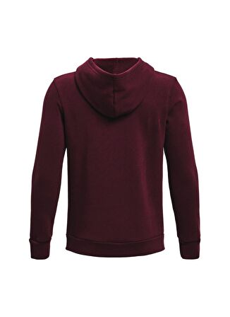 Under Armour Kırmızı - Beyaz Erkek Çocuk Kapüşonlu Uzun Kollu Düz Sweatshirt 1373629-600 UA Pjt Rck Hm Gym Rvl H