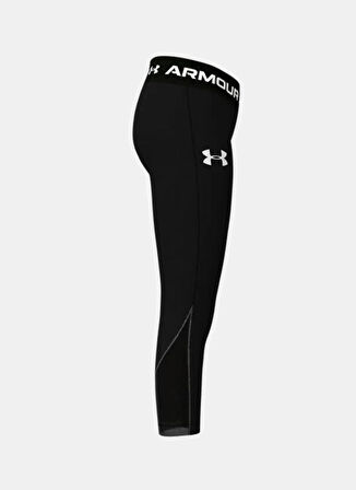 Under Armour Siyah Kız Çocuk Dar Paça Dar Düz Tayt 1373950-001 Armour Ankle Crop