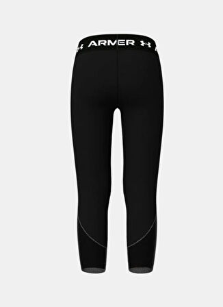 Under Armour Siyah Kız Çocuk Dar Paça Dar Düz Tayt 1373950-001 Armour Ankle Crop