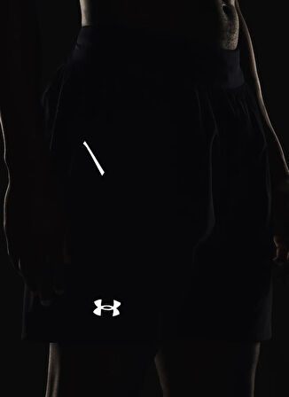 Under Armour 1376508-001-UA LAUNCH PRO 7'' SHORT Siyah Lastikli Bel Normal Düz Erkek Şort