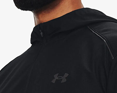 Under Armour Ua Launch Hooded Erkek Outdoor Ceketi 1376795-001 Siyah