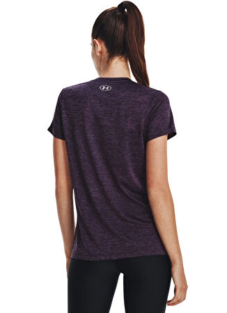 Under Armour Yuvarlak Yaka Düz Mor Kadın T-Shirt 1258568-544 Tech SSV - Twist
