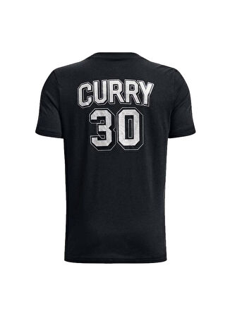 Under Armour Düz Siyah Erkek Çocuk T-Shirt 1376679-001 UA CURRY DROP SHADOW SS