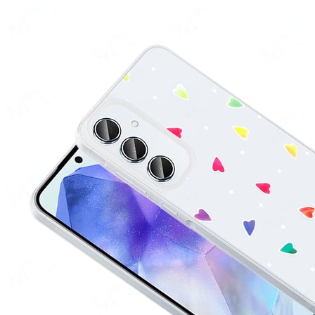 Gpack Samsung Galaxy S24 FE uyumlu Kılıf Şeffaf Folk Sert Kapak Figürlü