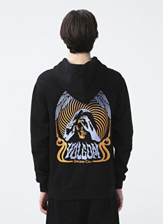 Volcom Kapüşon Yaka Siyah Erkek Sweatshırt Volcom Watanite Po Blk Sweatshirt