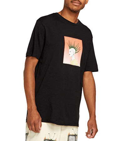 Volcom Siyah Erkek Bisiklet Yaka  T-Shirt A3512321_Volcom Fa J Hager Hagerhaw