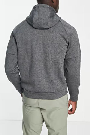 Nike Therma-fit Swoosh Graphic Fitness Hoodie Erkek Gri Spor Sweatshrit