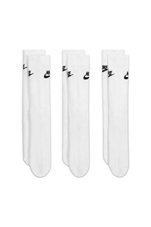 U Nk Nsw Everyday Essential Cr Unisex Beyaz Günlük Stil Çorap DX5025-100