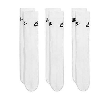 Nike U NK NSW EVERYDAY ESSENTIAL CR BEYAZ Unisex Çorap