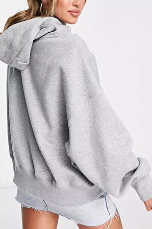 Nike Sportswear Phoenix Fleece Oversize Kesim Kadın Gri Sweatshrit