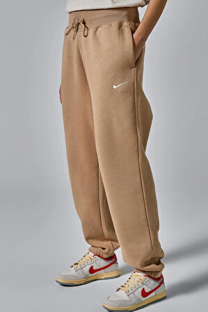 Nike Phoenix Fleece Oversize Kesim Yüksek Belli Kadın Spor Eşofman Altı