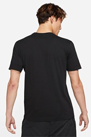 Nike Sportswear Futura Swoosh Logo T Shirt Unisex Baskılı Tişört Siyah