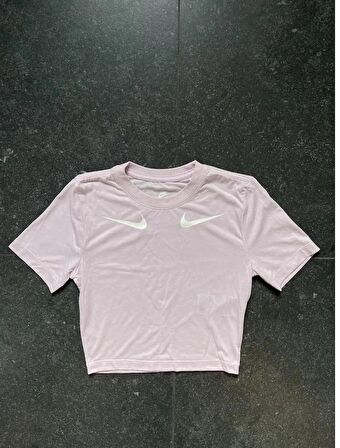 NIKE TEE SWOOSH PEMBE CROP KADIN TSHIRT DV6124-695