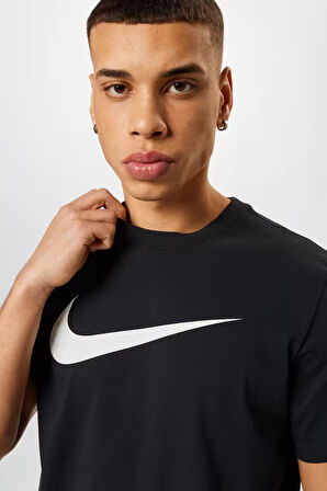 Nike Sportswear Clup Swoosh Siyah Erkek Spor Tişört 