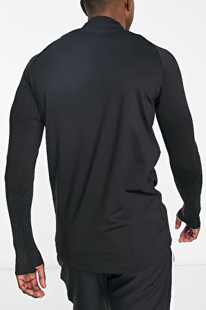 Nike Dri-Fit Strike Dar Kesim Erkek Siyah Antrenman Üstü