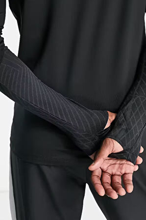 Nike Dri-Fit Strike Dar Kesim Erkek Siyah Antrenman Üstü