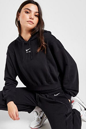 Nike Sportswear Air Fleece Hoodie Crop Oversize Kesim Kadın Sweatshirt