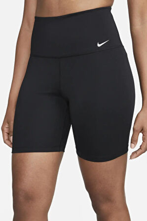 Nike Dri-FIT One Tight Shorts Yüksek Belli 2 Cepli 18 cm Siyah Kadın Tayt Şort