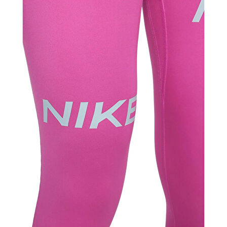 Nike Pro Dri-FIT Graphic Mid-Rise Kadın Tayt - aktif fuşya/okyanus bliss DX0080-623 PEMBE