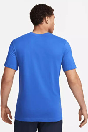Nike Dri-Fit Running Trail Mavi Erkek Spor Tişört